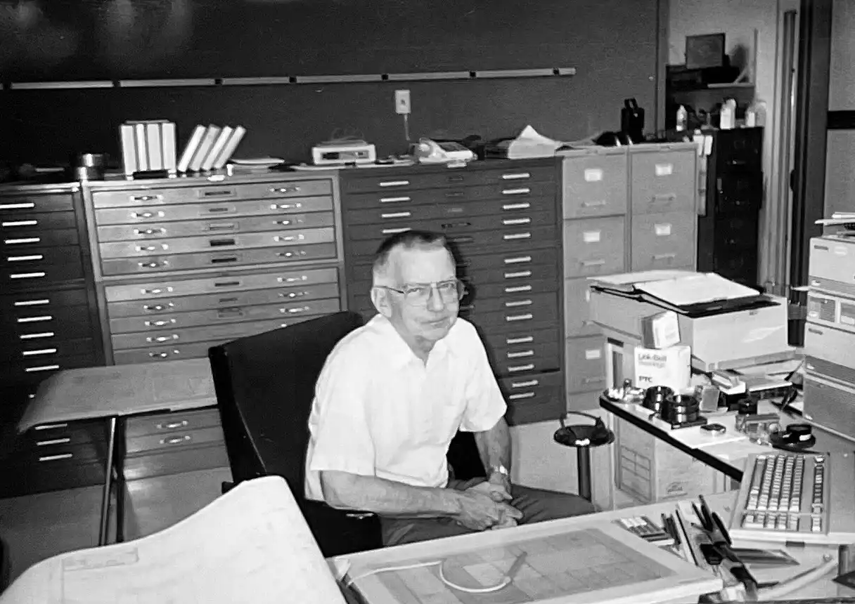 Grandpa - Albert Weisbach - Founder at desk